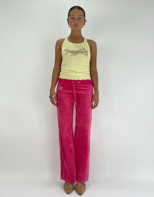 Vintage velour joggers in pink