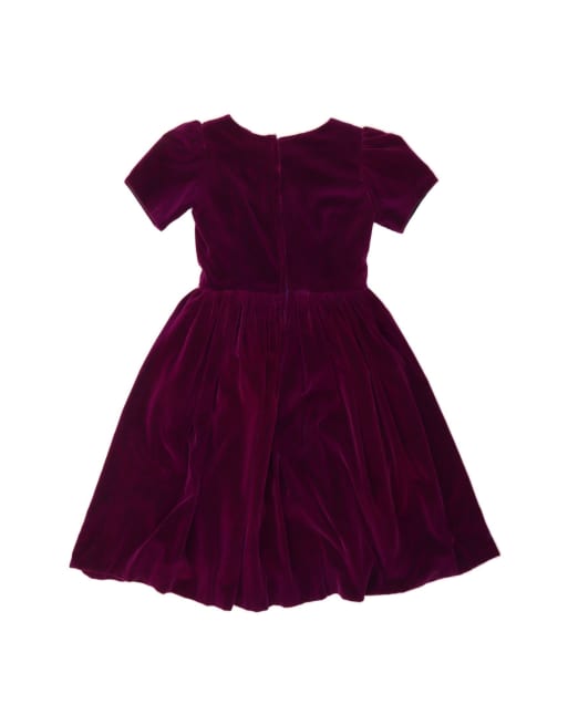 Vintage Velvet A-line Dress UK 4 XS In Purple | ASOS