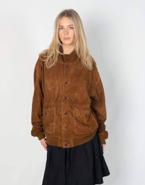 Vintage Vera Pelle L leather jacket in brown - view 1