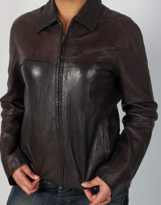 Vintage Vera Pelle L leather jacket in brown, 4 of 4