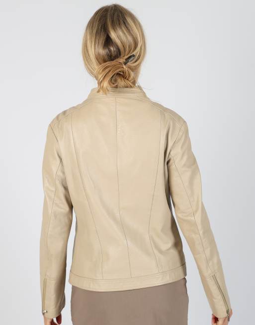Vintage Vera Pelle M leather jacket in beige, 2 of 4