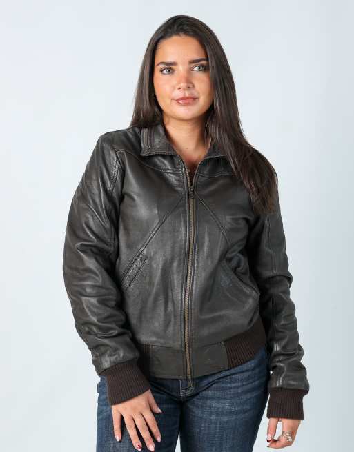 Vintage Vera Pelle M leather jacket in brown