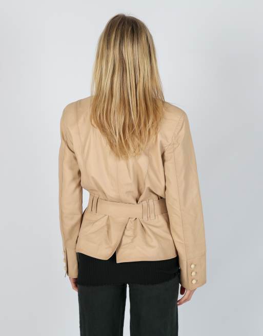 Vintage Vera Pelle M leather jacket in tan, 4 of 4