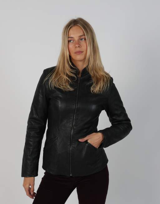 Vintage Vera Pelle S leather jacket in black, 3 of 4