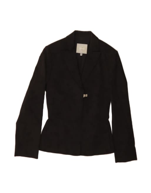Vintage Versace 1 Button Blazer Jacket It 40 Small In Black Floral
