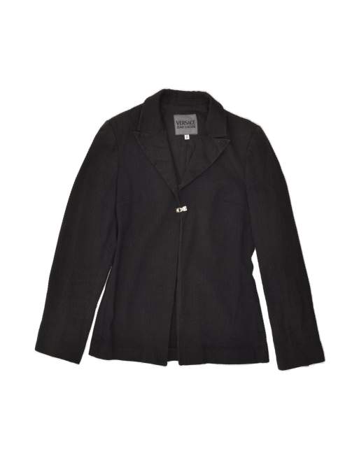 Vintage Versace 1 Button Blazer Jacket It 40 Small In Black