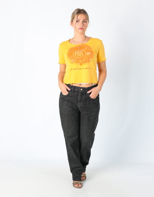 Vintage Versace 12 straight jeans in black