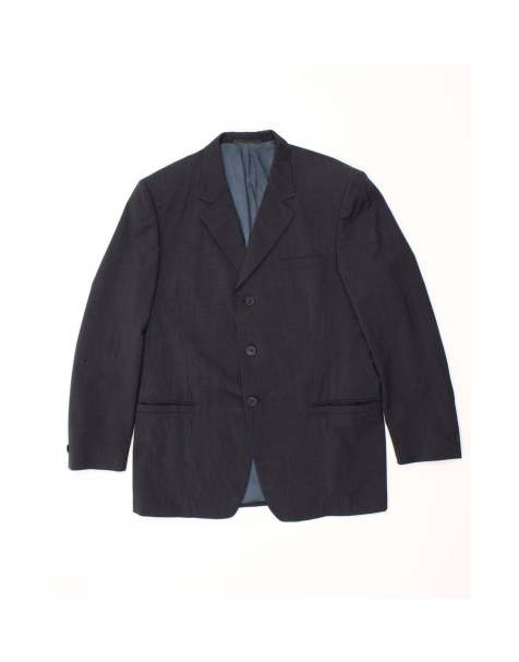 Vintage Versace 3 Button Blazer Jacket It 52 XL In Blue - view 1