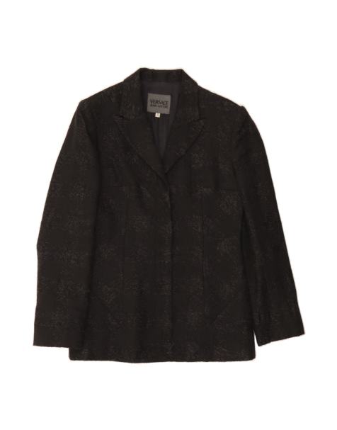 Vintage Versace 5 Button Blazer Jacket It 44 Medium In Black Check - view 1