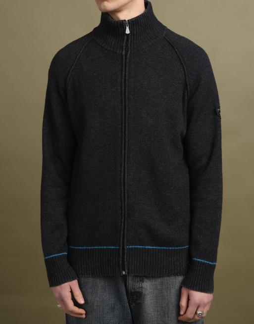 Vintage Versace Full Zip Jumper size L in Charcoal Grey, 3 of 5