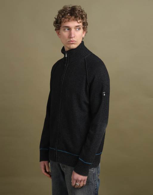 Vintage Versace Full Zip Jumper size L in Charcoal Grey, 4 of 5