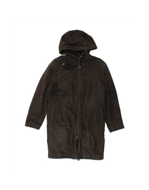Vintage Versace Hooded Coat UK 38 Medium In Black