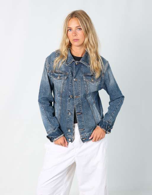 Vintage Versace M denim jacket in light blue