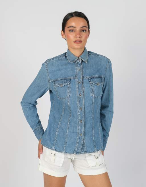 Vintage Versace S denim jacket in blue, 3 of 4