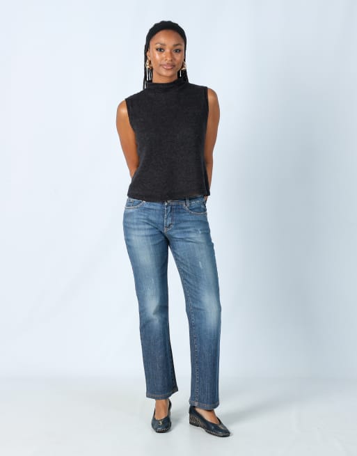 Vintage Versace S straight jeans in blue