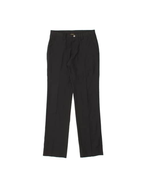 Vintage Versace Straight Suit Trousers It 46 Large W32 L35 In Black