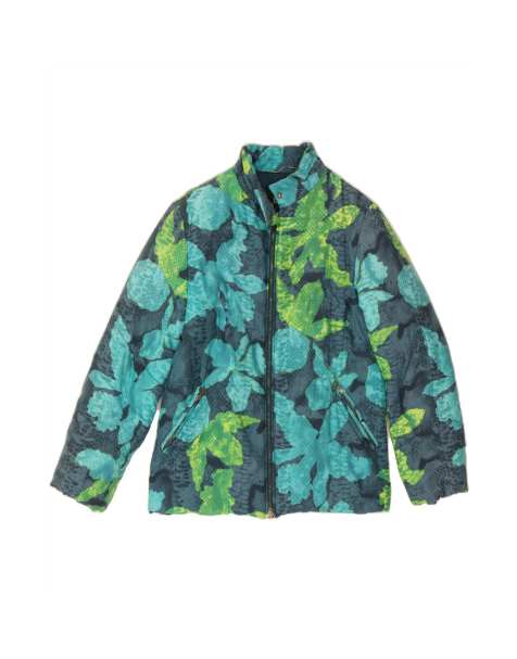 Vintage Versace Windbreaker Jacket UK 10 Small In Blue Floral - view 1