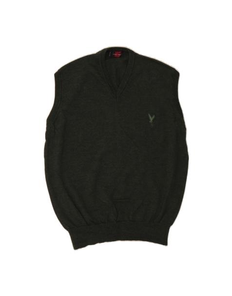 Vintage Vest Tank Top Large In Green Merino Wool - view 1