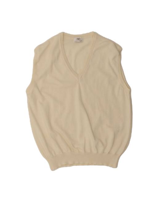 Vintage Vest Tank Top Large In Off In White