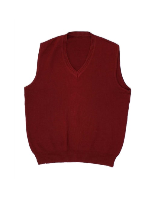 Vintage Vest Tank Top Medium In Burgundy