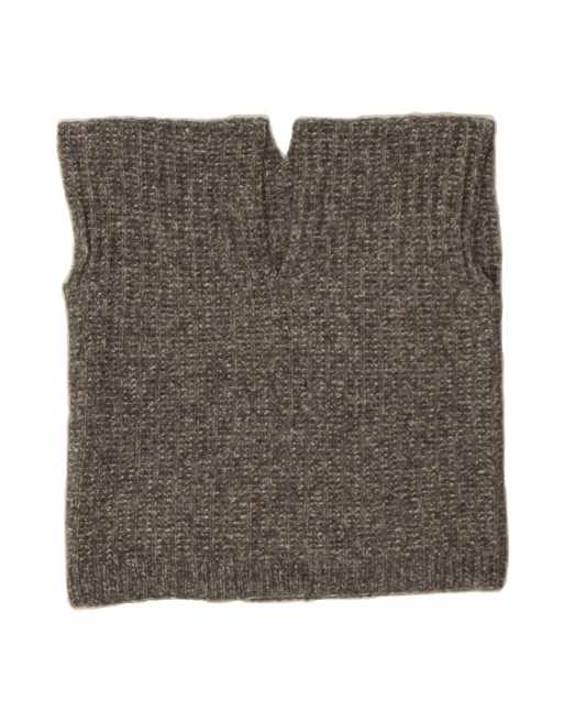 Vintage Vest Tank Top UK 12 Medium In Grey