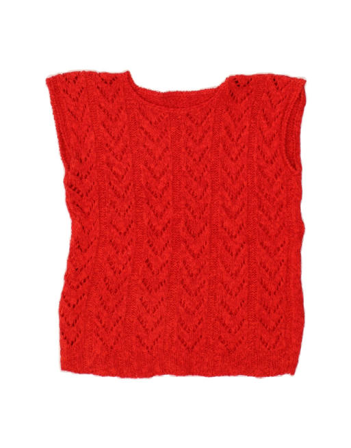Vintage Vest Tank Top UK 12 Medium In Red