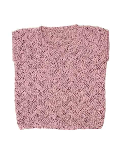Vintage Vest Tank Top UK 14 Large In Pink - view 1