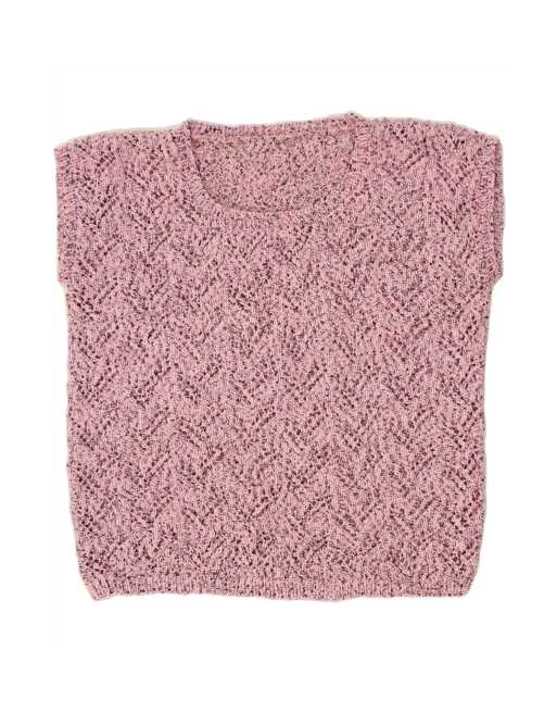 Vintage Vest Tank Top UK 14 Large In Pink