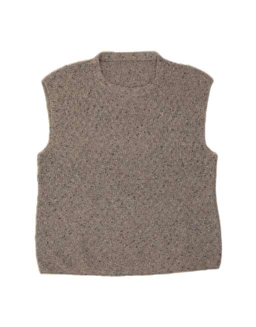 Vintage Vest Tank Top UK 18 XL In Grey Flecked