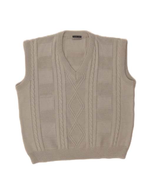 Vintage Vest Tank Top UK 38/40 Medium In Grey