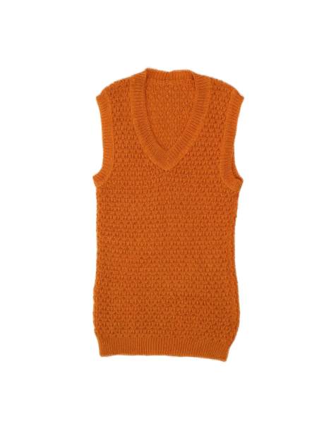 Vintage Vest Tank Top UK 6 XS In Orange - view 1