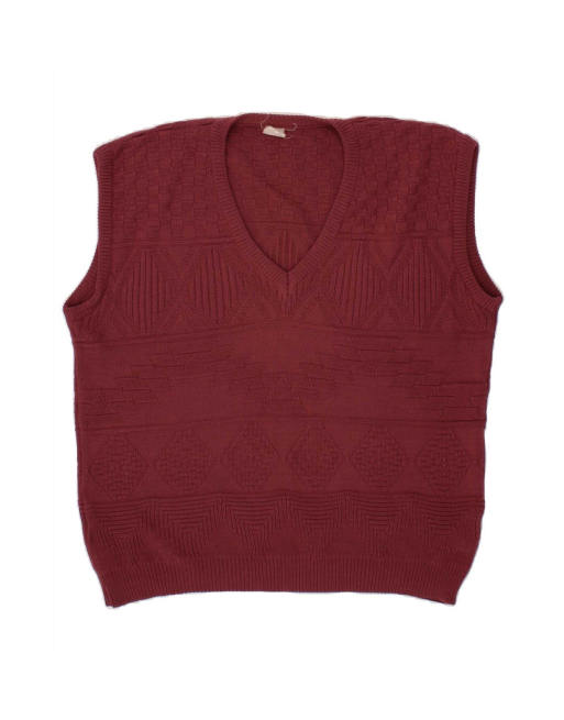 Vintage Vest Tank Top XL In Burgundy