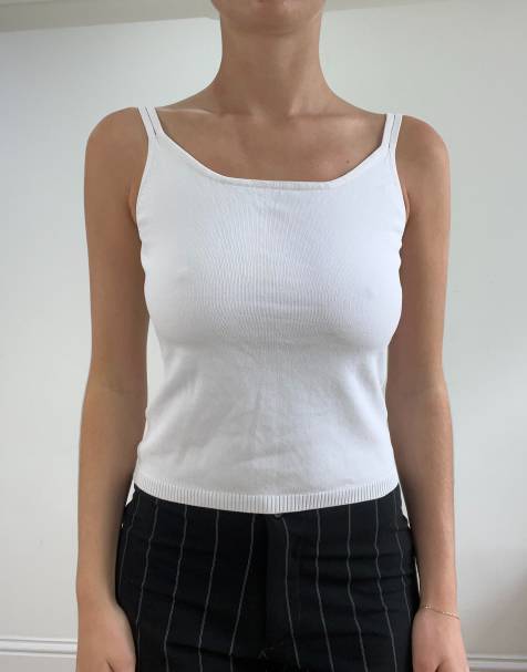 Vintage vest top in white - view 1