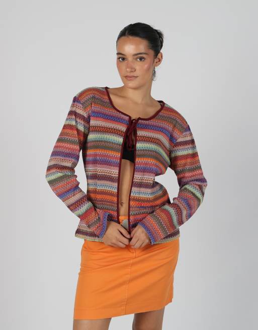 Vintage Vicky M woven top in multi colured