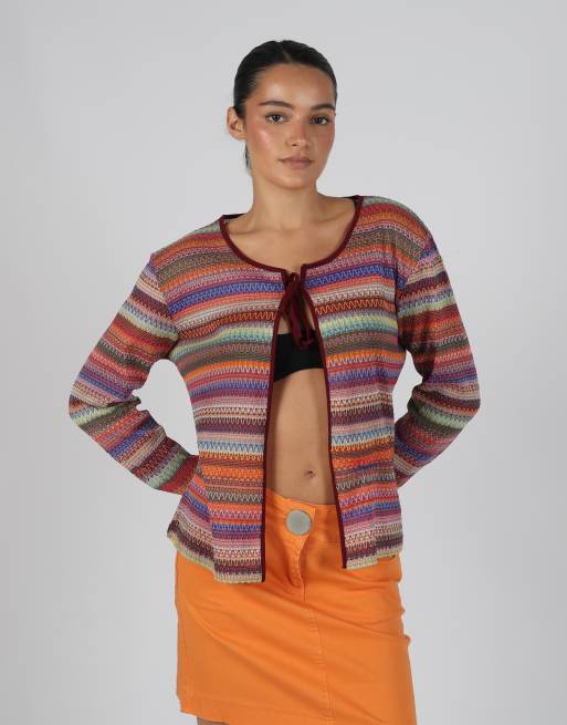 Vintage Vicky M woven top in multi colured, 3 of 4