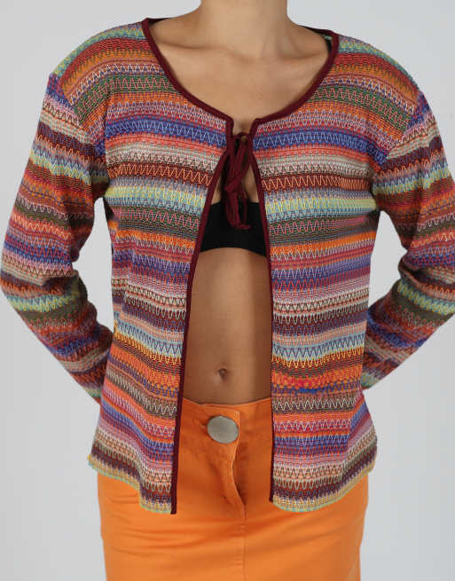 Vintage Vicky M woven top in multi colured, 4 of 4
