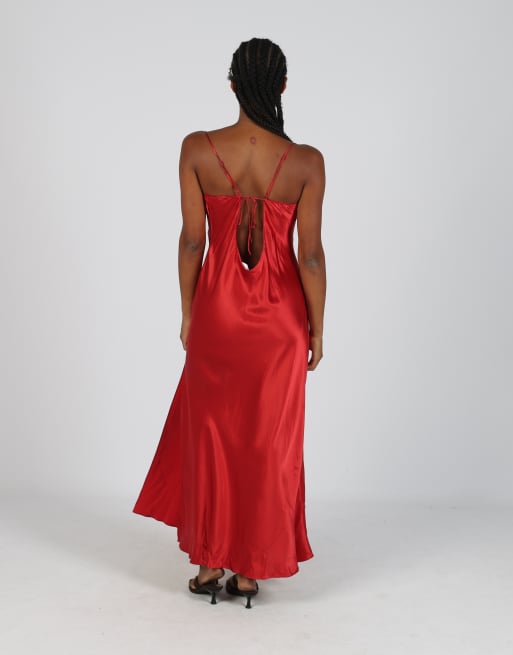 Vintage Victoria's Secret M formal dress in red, 3 of 4