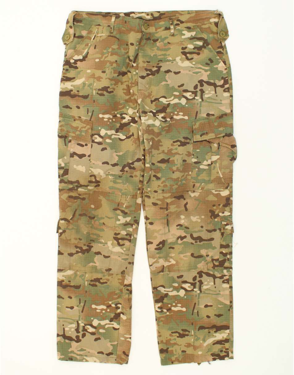 Vintage Vintage Size 3XL Camouflage Straight Cargo Trousers in Khaki