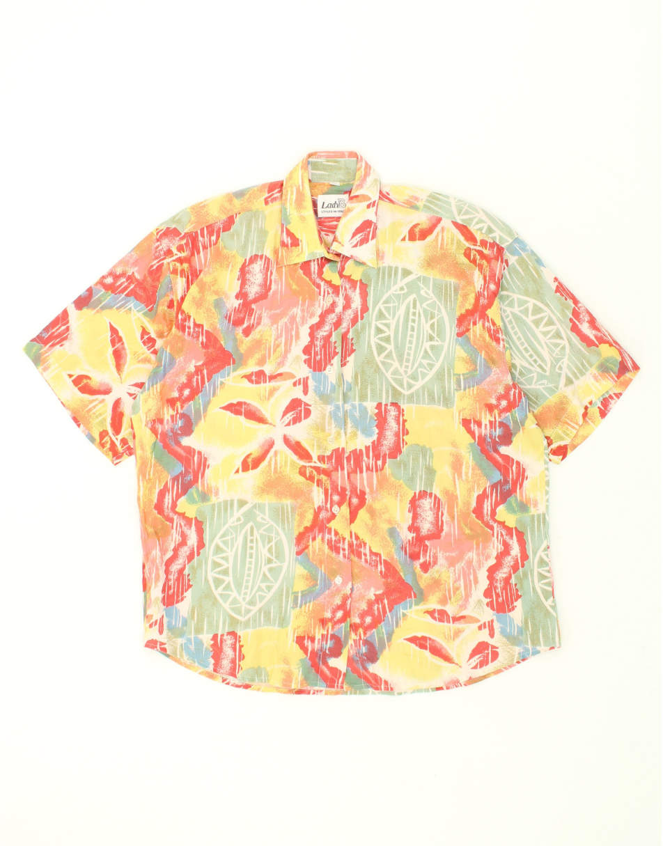 Vintage Vintage Size M Patchwork Short Sleeve Shirt in Multicoloured