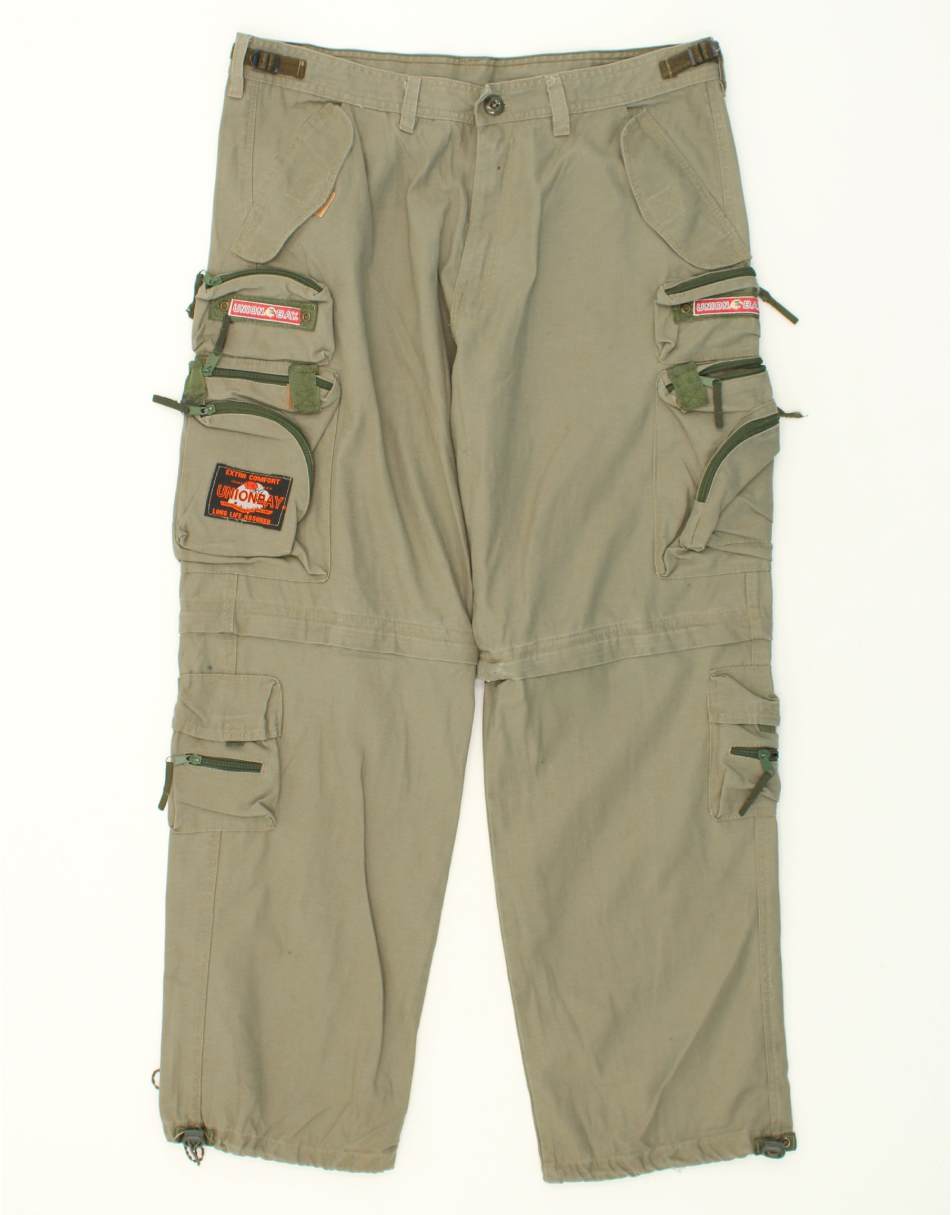 Vintage Vintage Size XL Straight Cargo Trousers in Khaki