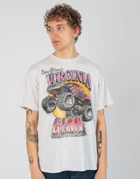 Vintage Virgin Giant l t-shirt in light grey - view 1