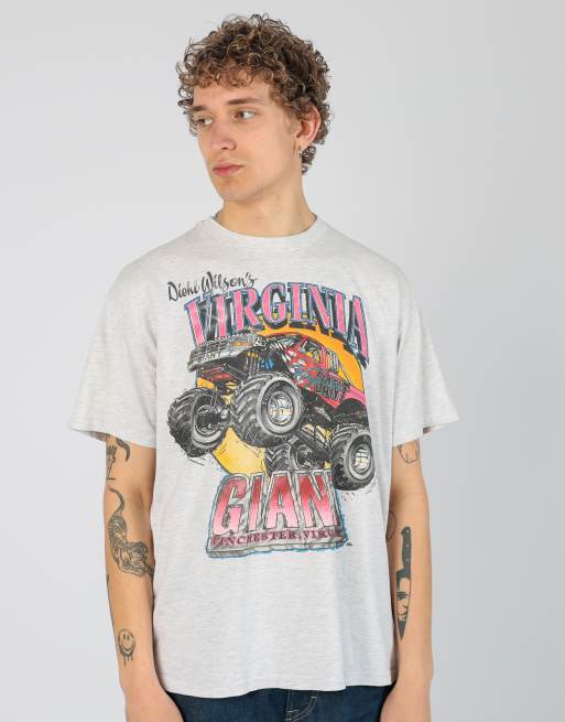 Vintage Virgin Giant l t-shirt in light grey