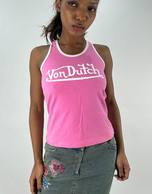 Vintage Von dutch tank in pink