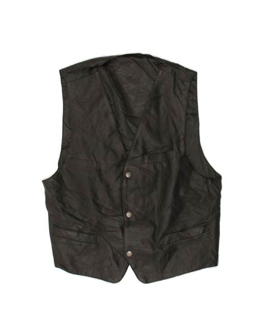 Vintage Waistcoat It 54 XL In Black