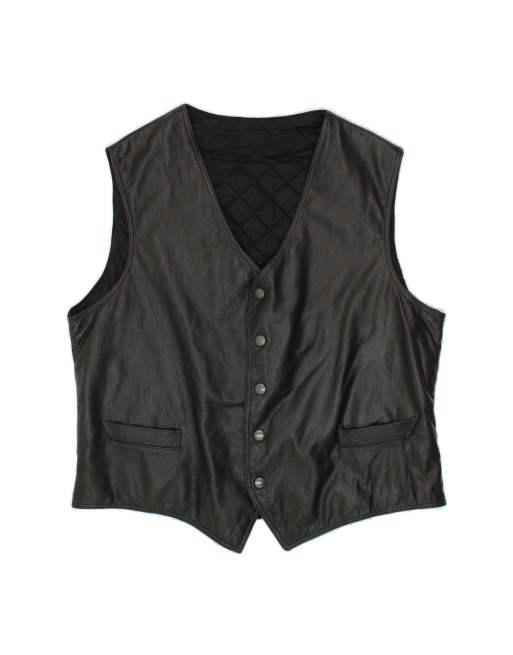 Vintage Waistcoat Large In Black