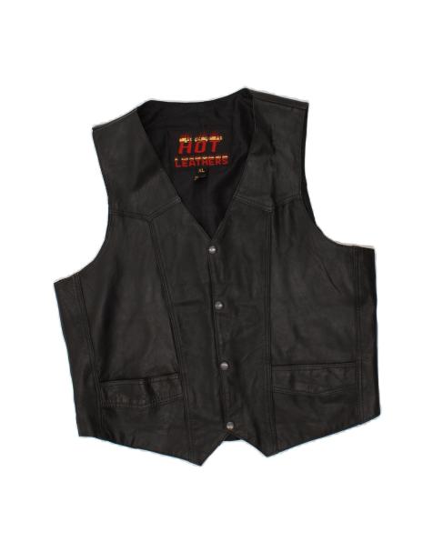 Vintage Waistcoat XL In Black - view 1
