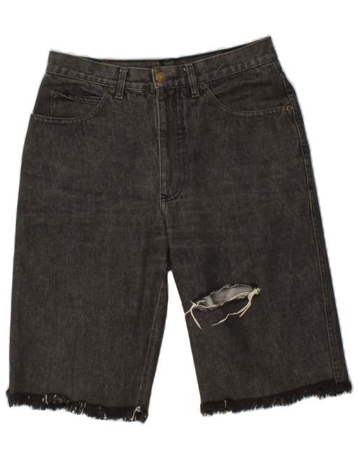 Vintage Wampum Size L Distressed Denim Shorts in Grey