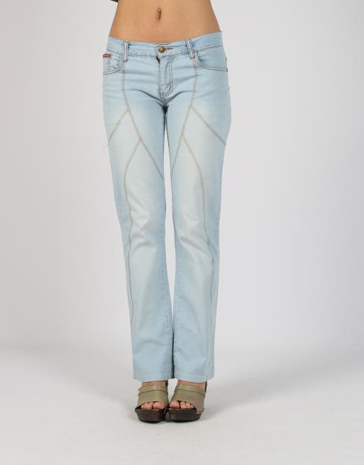 Vintage Wan Li XS bootcut jeans in light blue, 2 of 4