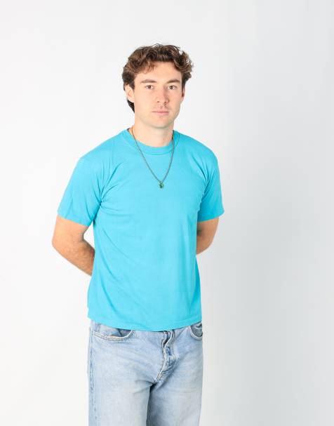 Vintage Waves m t-shirt in turquoise - view 1