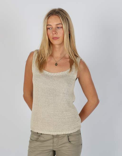 Vintage Wear Collection M woven top in beige, 3 of 4